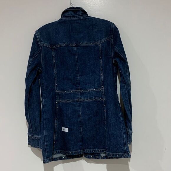 LUCKY BRAND Star Embellished Grommet barn denim Jacket. Size Small - NEW - $160 - Picture 4 of 4